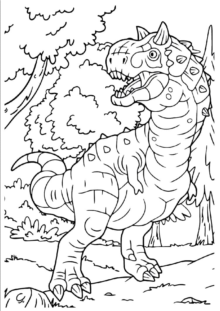 Free printable Carnotaurus coloring page #221243 from Prehistoric Animals collection