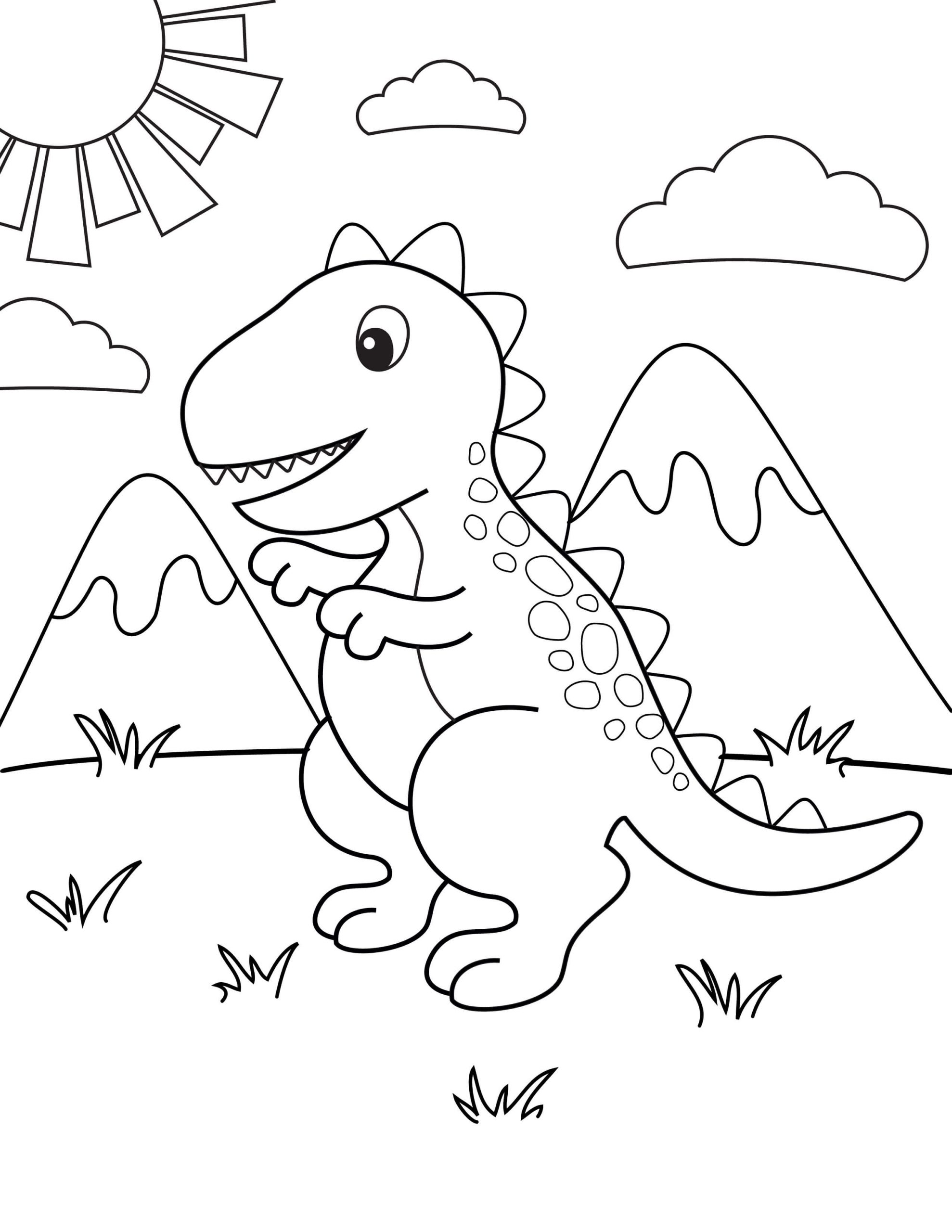 Free printable Dinosaur coloring page #171763 from Prehistoric Animals collection Free printable Dinosaur coloring page #171763 from Prehistoric Animals collection