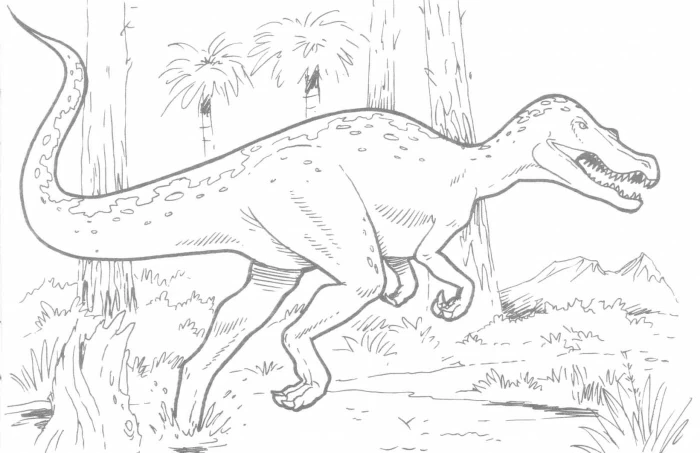 Free printable Dinosaur coloring page #5525 from Prehistoric Animals collection