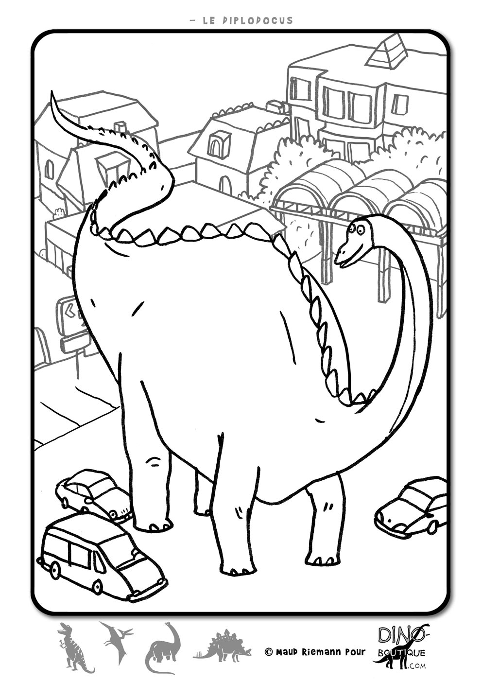 Free printable Dinosaur coloring page #5564 from Prehistoric Animals collection