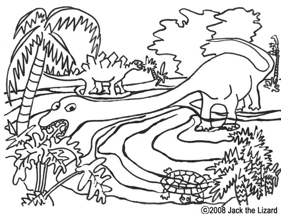 Free printable Dinosaur coloring page #5595 from Prehistoric Animals collection