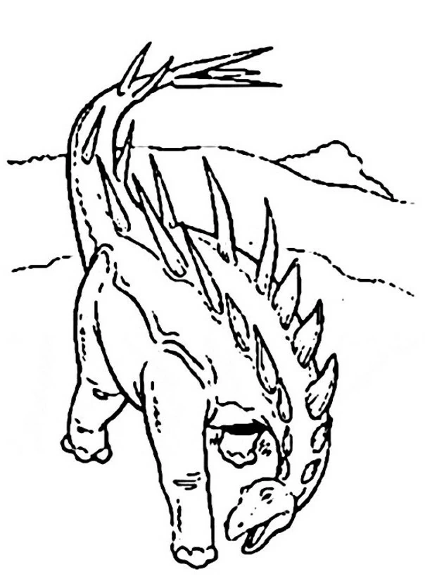 Free printable Dinosaur coloring page #5617 from Prehistoric Animals collection
