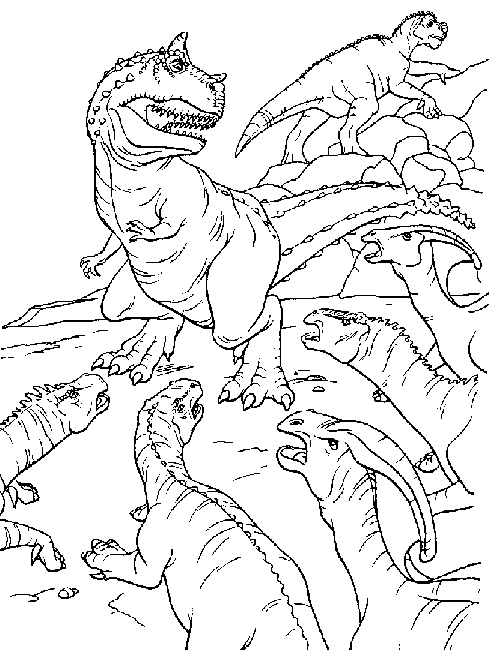 Free printable Dinosaur coloring page #5645 from Prehistoric Animals collection