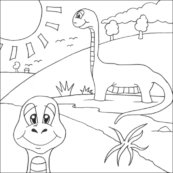 Free printable Dinosaur coloring page #5646 from Prehistoric Animals collection