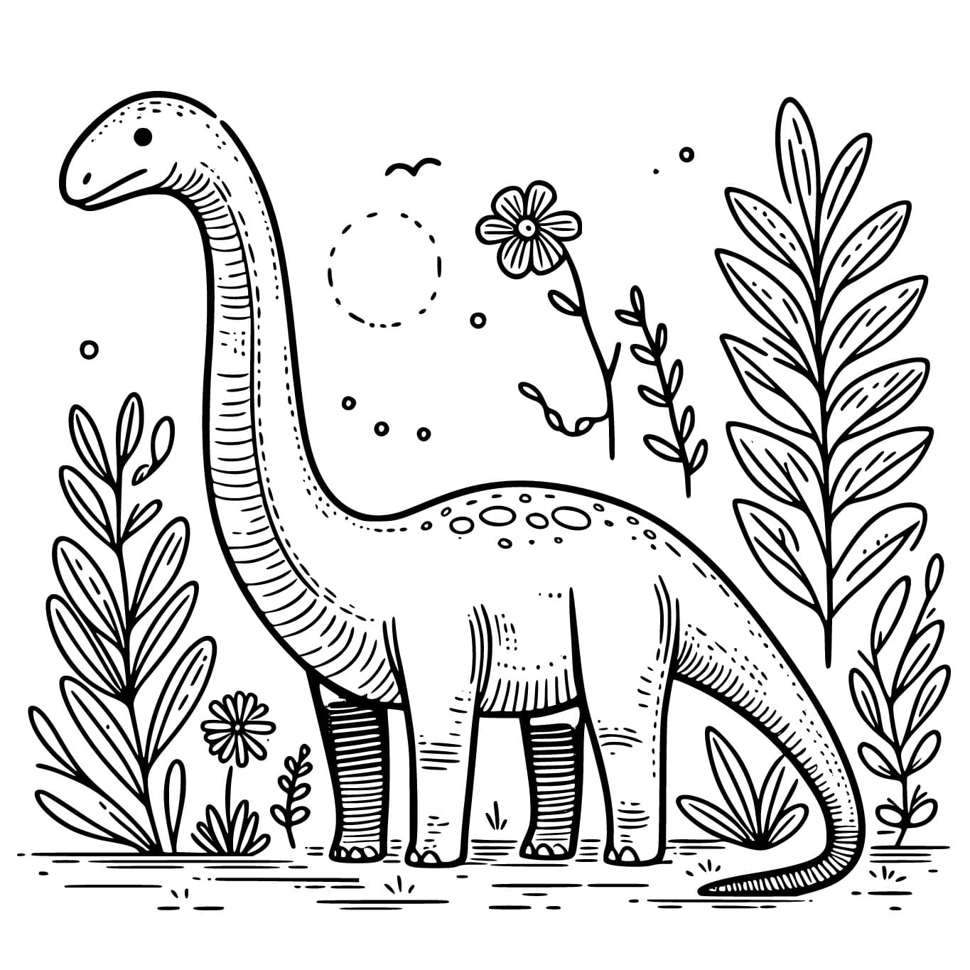 Free printable Diplodocus coloring page #212443 from Prehistoric Animals collection