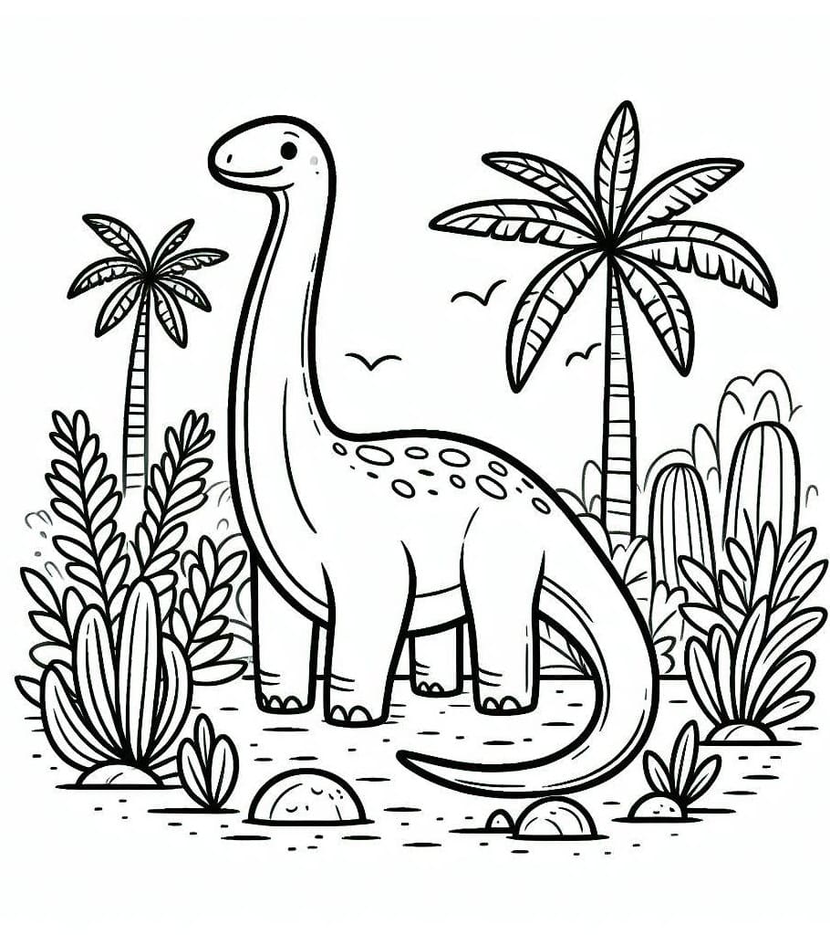 Free printable Diplodocus coloring page #212447 from Prehistoric Animals collection