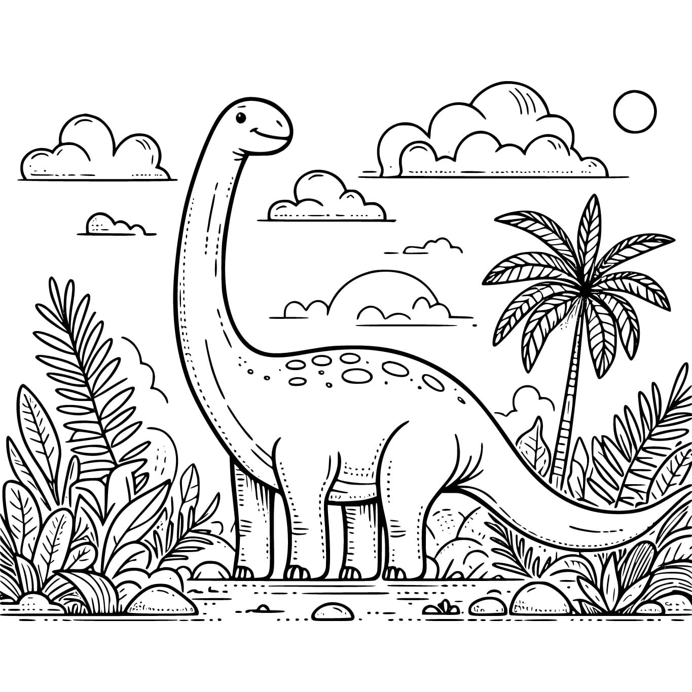 Free printable Diplodocus coloring page #212449 from Prehistoric Animals collection