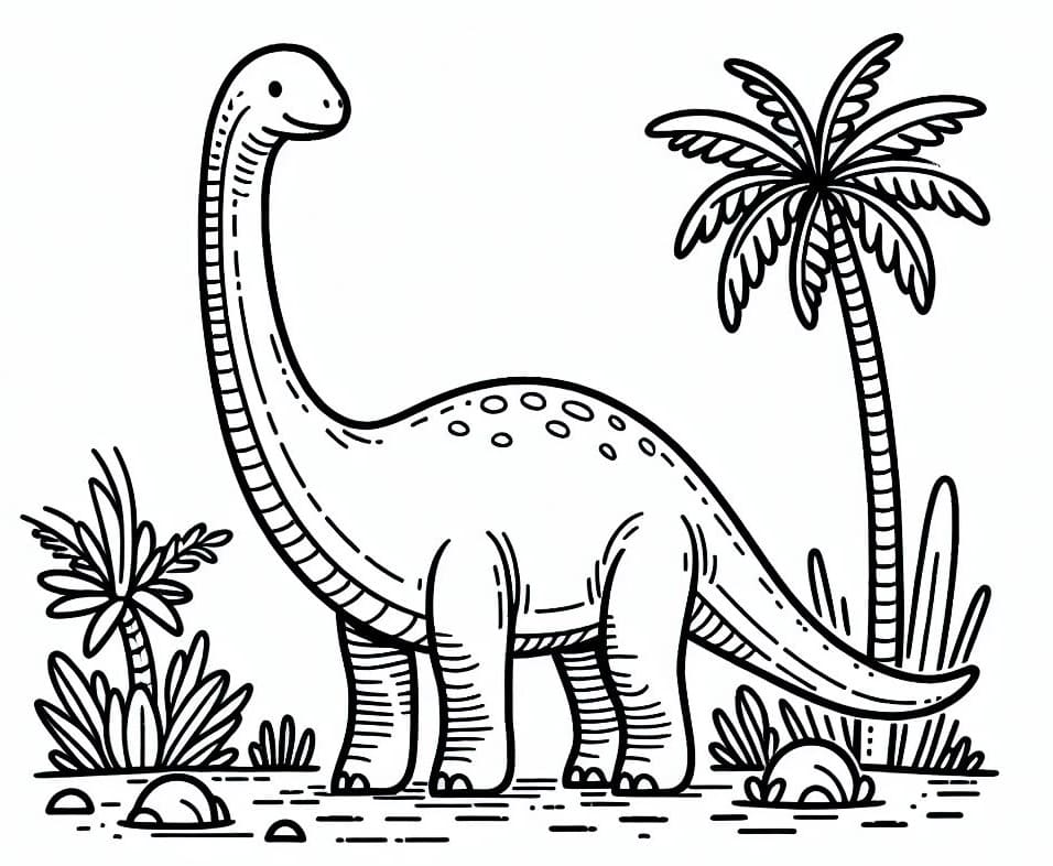 Free printable Diplodocus coloring page #212450 from Prehistoric Animals collection