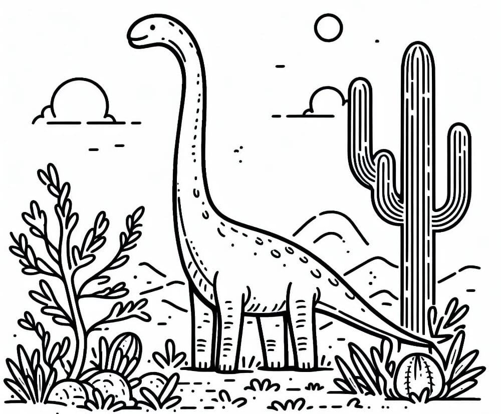 Free printable Diplodocus coloring page #212451 from Prehistoric Animals collection