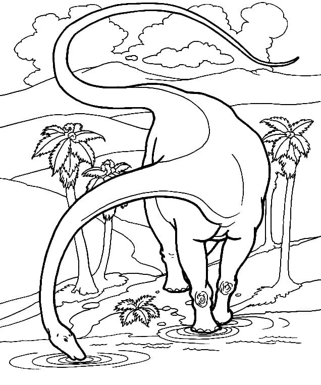 Free printable Diplodocus coloring page #212464 from Prehistoric Animals collection