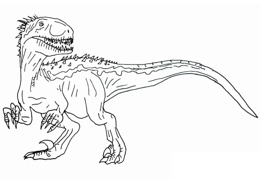 Free printable Indominus Rex coloring page #179337 from Prehistoric Animals collection Free printable Indominus Rex coloring page #179337 from Prehistoric Animals collection