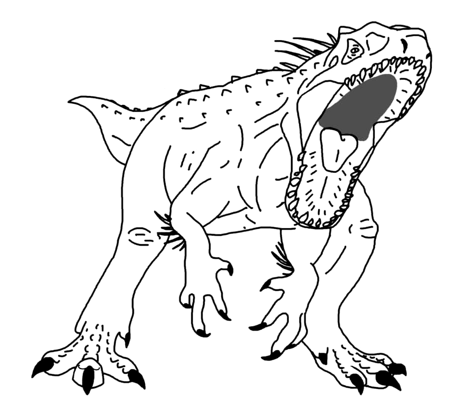 Free printable Indominus Rex coloring page #179338 from Prehistoric Animals collection
