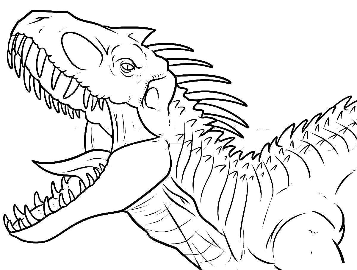Free printable Indominus Rex coloring page #179340 from Prehistoric Animals collection