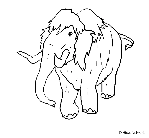 Free printable Mammoth coloring page #19188 from Prehistoric Animals collection Free printable Mammoth coloring page #19188 from Prehistoric Animals collection