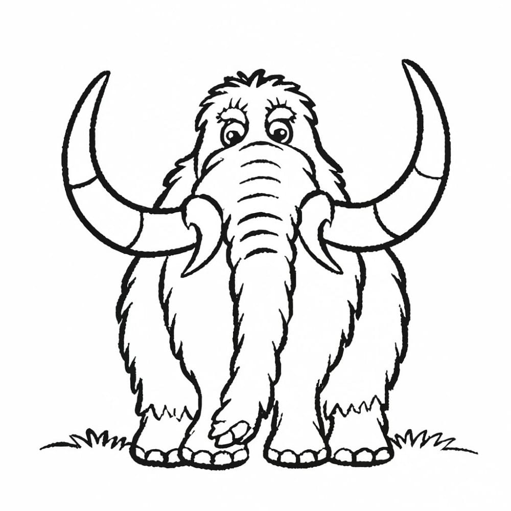 Free printable Mammoth coloring page #212513 from Prehistoric Animals collection