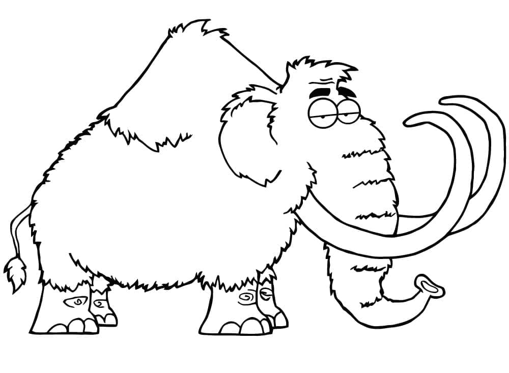 Free printable Mammoth coloring page #212528 from Prehistoric Animals collection