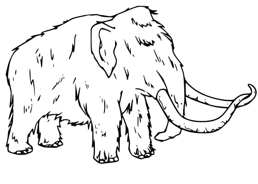 Free printable Mammoth coloring page #212537 from Prehistoric Animals collection