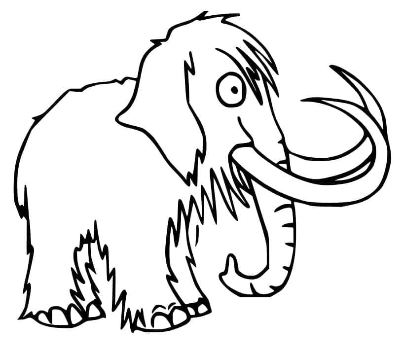 Free printable Mammoth coloring page #212545 from Prehistoric Animals collection