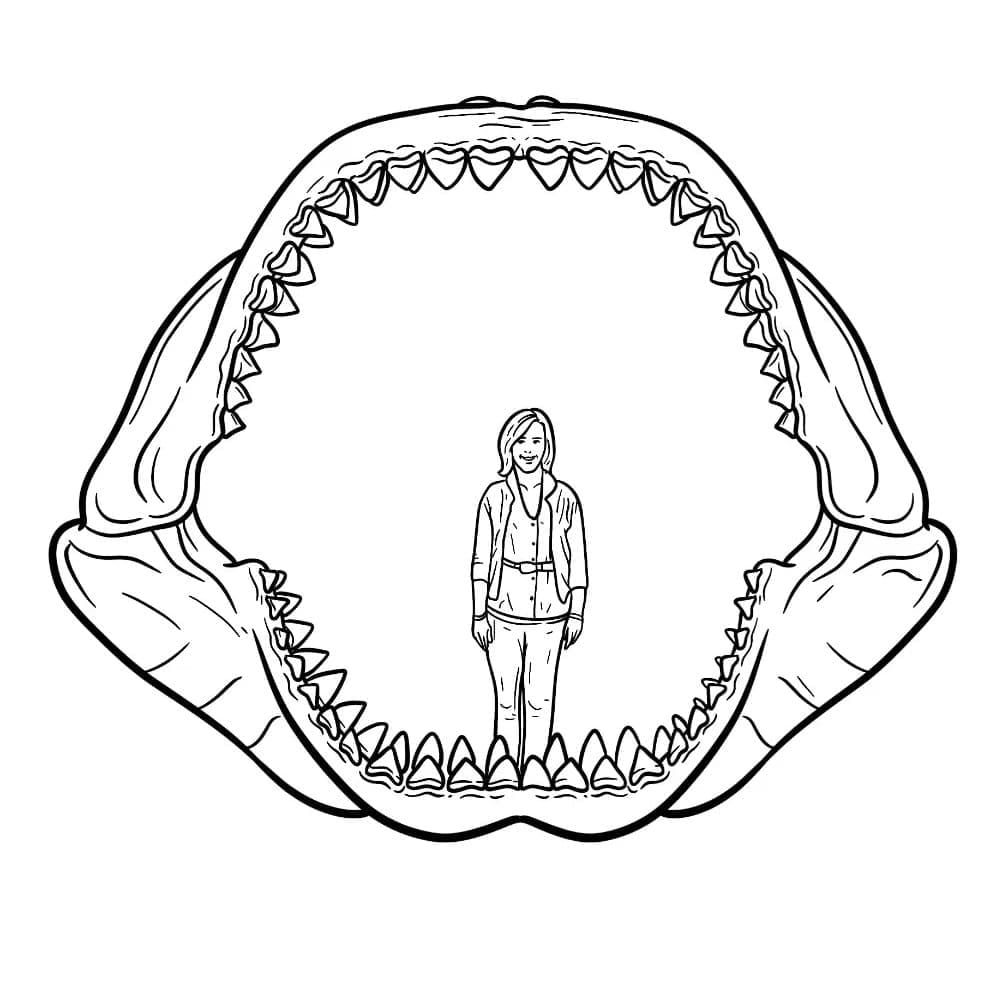 Free printable Megalodon coloring page #220718 from Prehistoric Animals collection