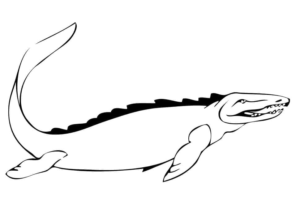 Free printable Mosasaurus coloring page #218359 from Prehistoric Animals collection