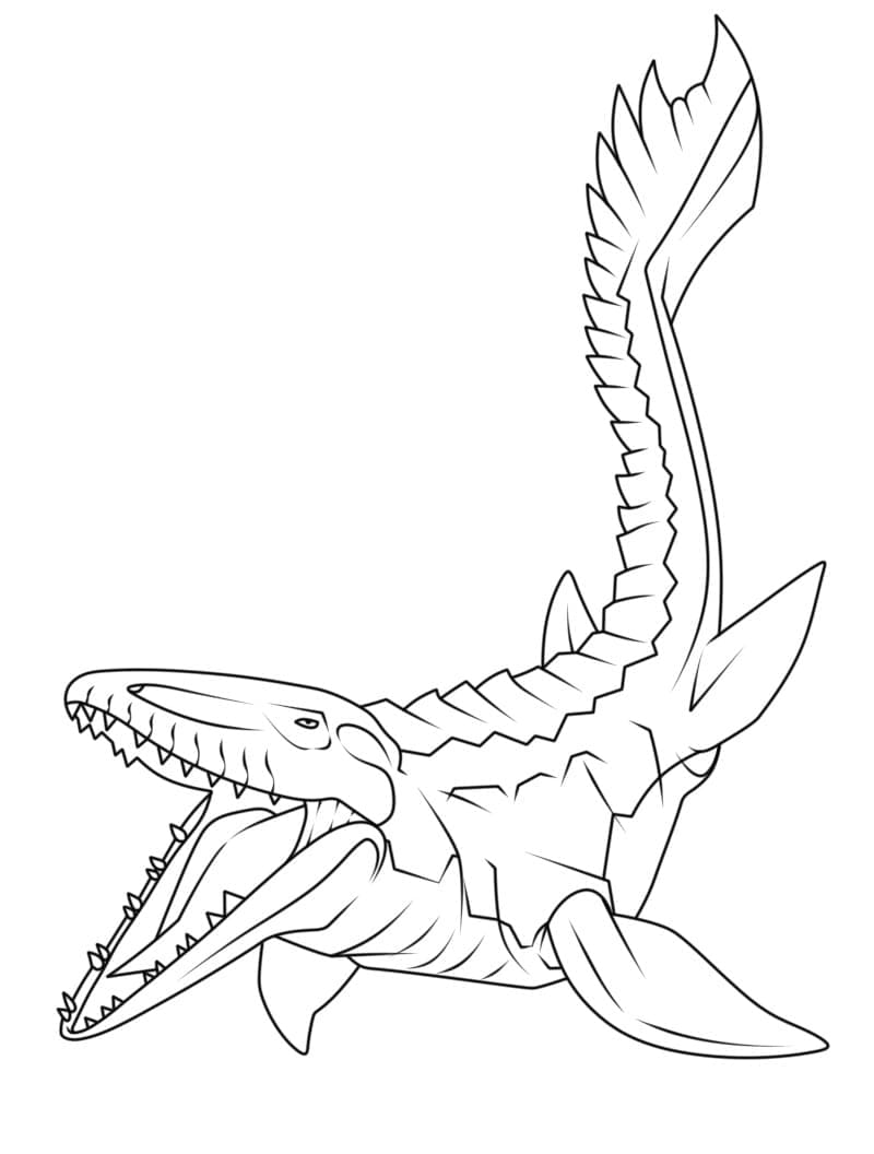 Free printable Mosasaurus coloring page #218377 from Prehistoric Animals collection