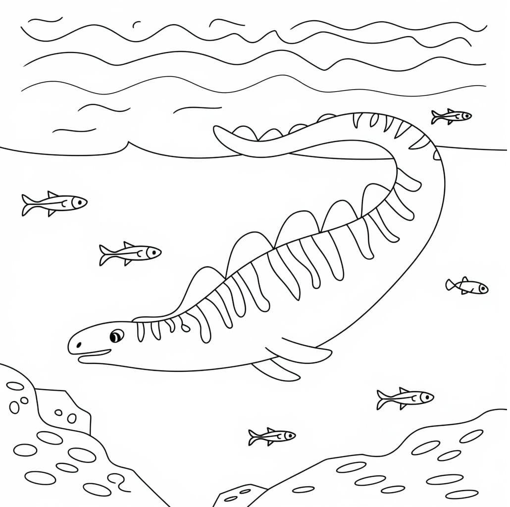 Free printable Mosasaurus coloring page #218379 from Prehistoric Animals collection