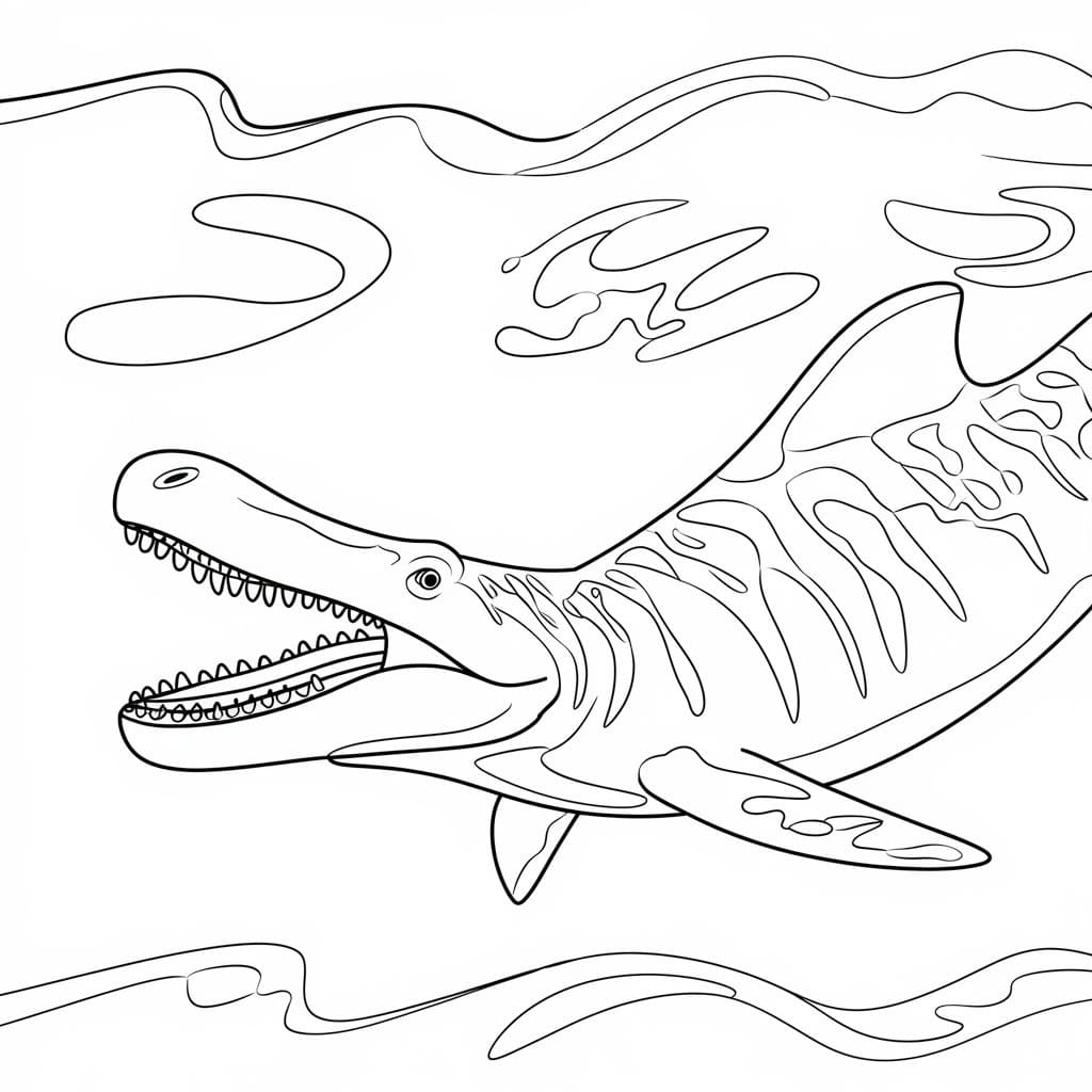 Free printable Mosasaurus coloring page #218381 from Prehistoric Animals collection