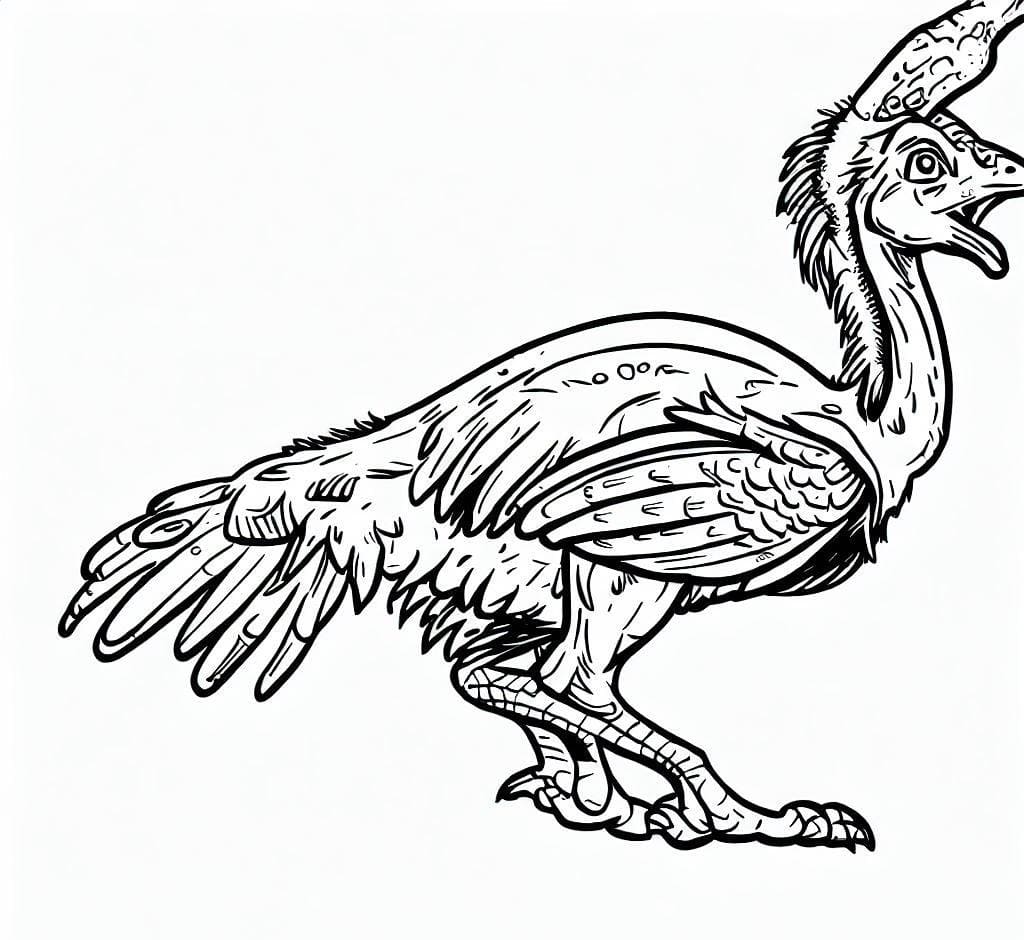 Coloring page: Oviraptor (Prehistoric Animals) #186494 - Free Printable Coloring Pages