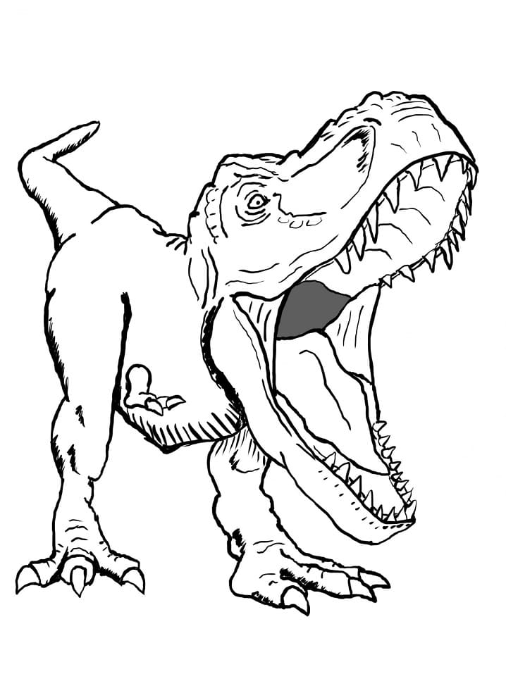 Free printable T-Rex coloring page #180071 from Prehistoric Animals collection