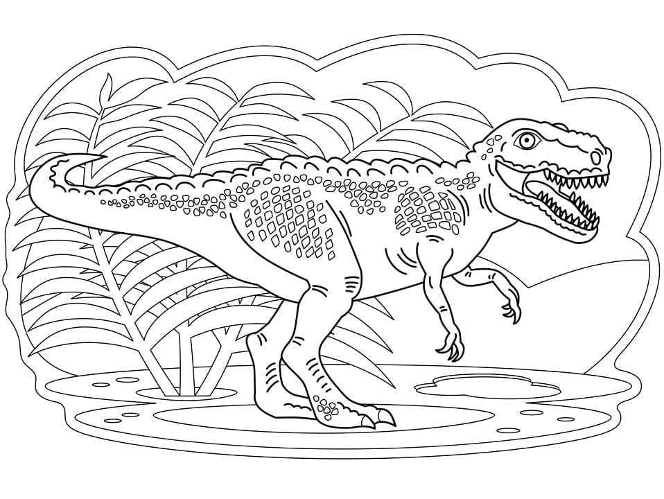 Free printable T-Rex coloring page #180082 from Prehistoric Animals collection