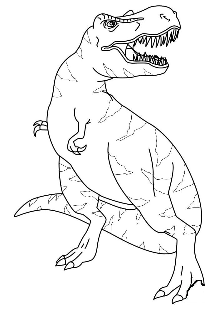 Free printable T-Rex coloring page #180083 from Prehistoric Animals collection