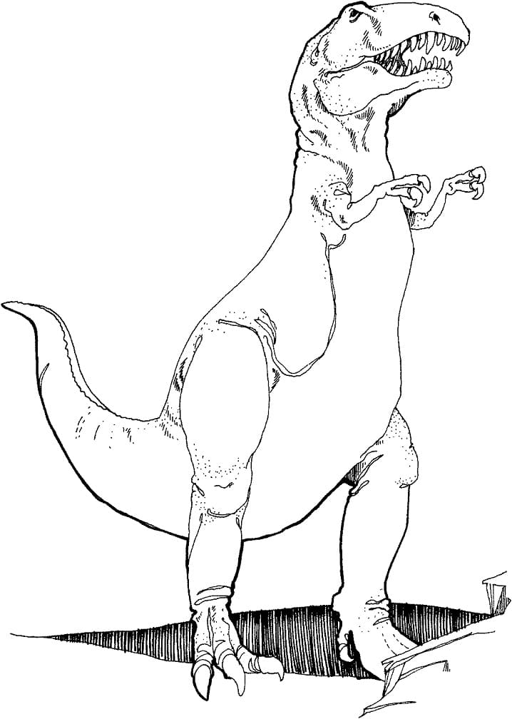 Free printable T-Rex coloring page #180087 from Prehistoric Animals collection