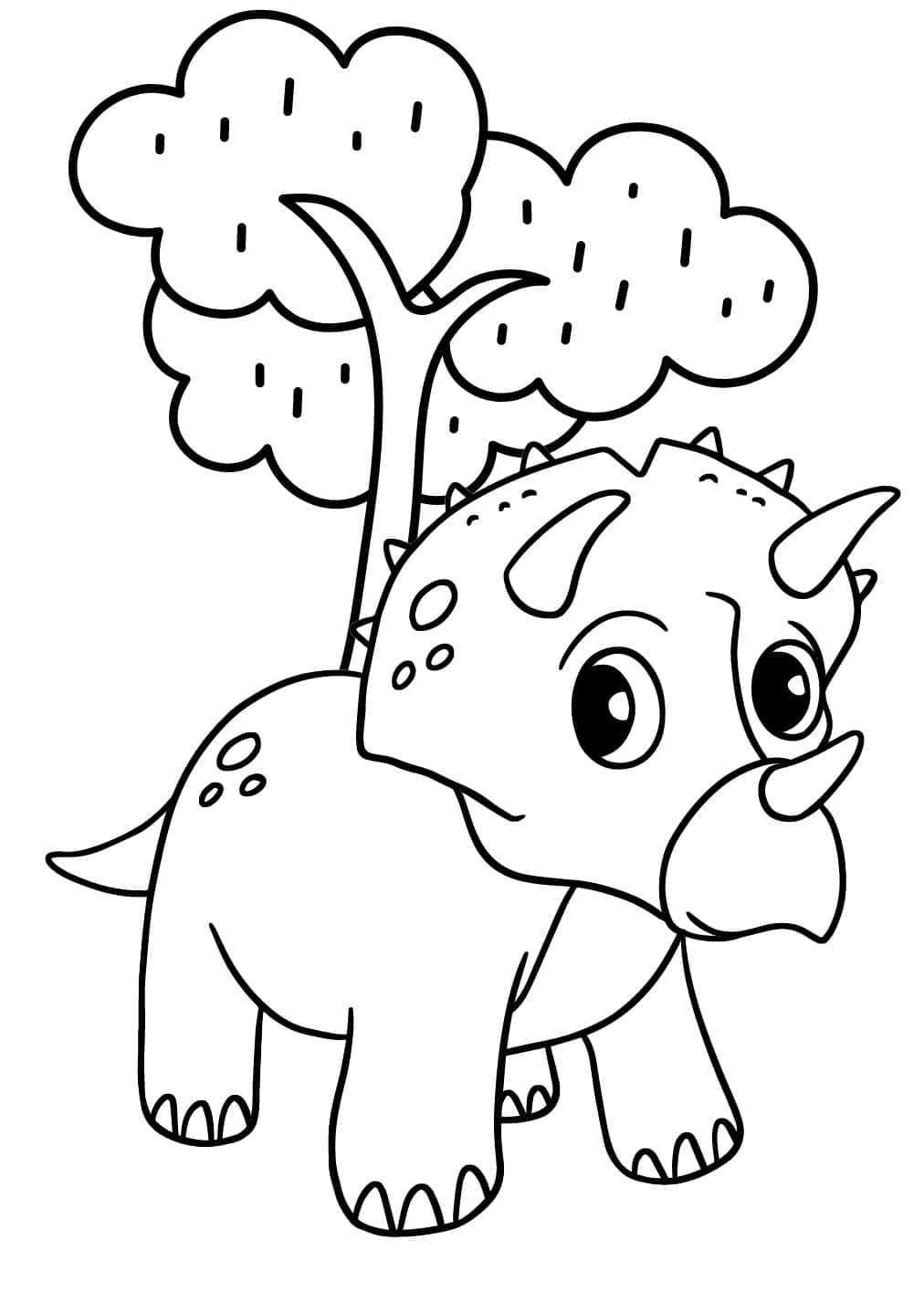 Free printable Triceratops coloring page #211930 from Prehistoric Animals collection
