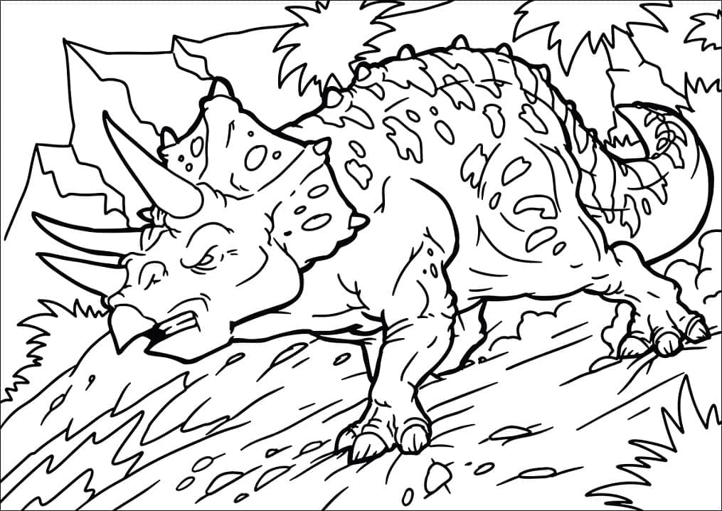 Free printable Triceratops coloring page #211931 from Prehistoric Animals collection