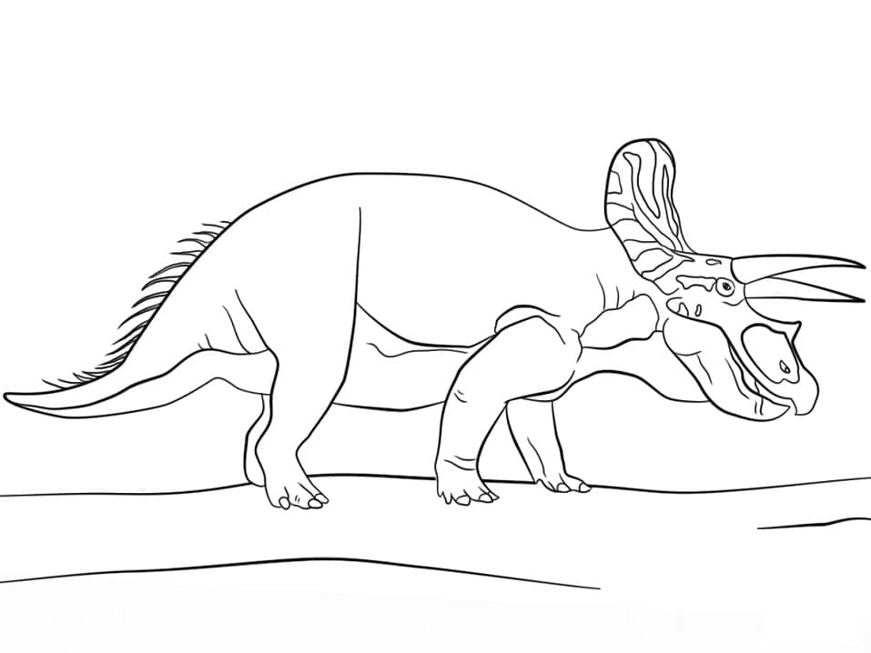 Free printable Triceratops coloring page #211937 from Prehistoric Animals collection