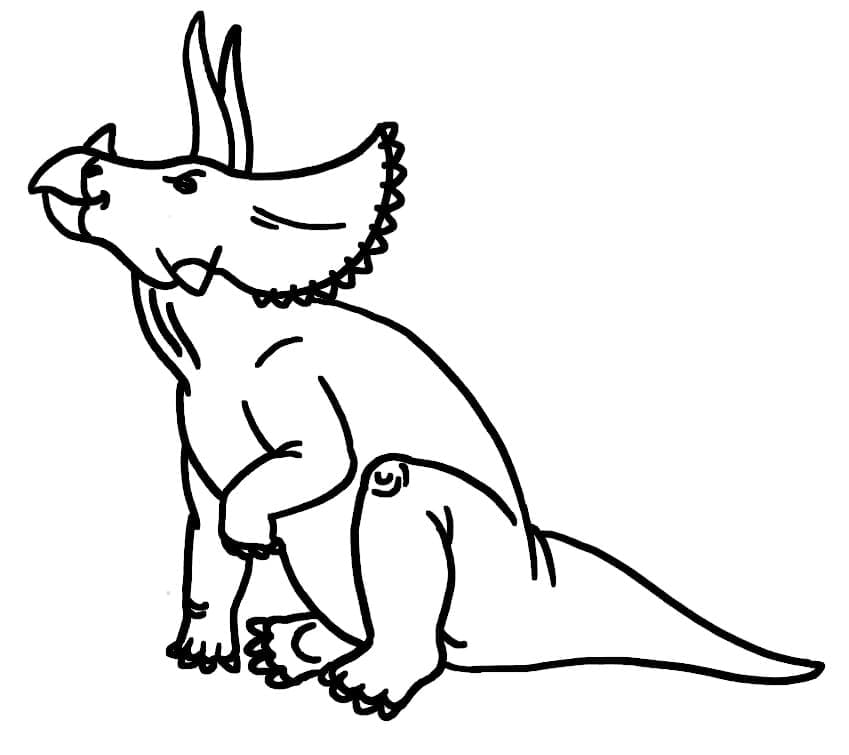 Free printable Triceratops coloring page #211938 from Prehistoric Animals collection
