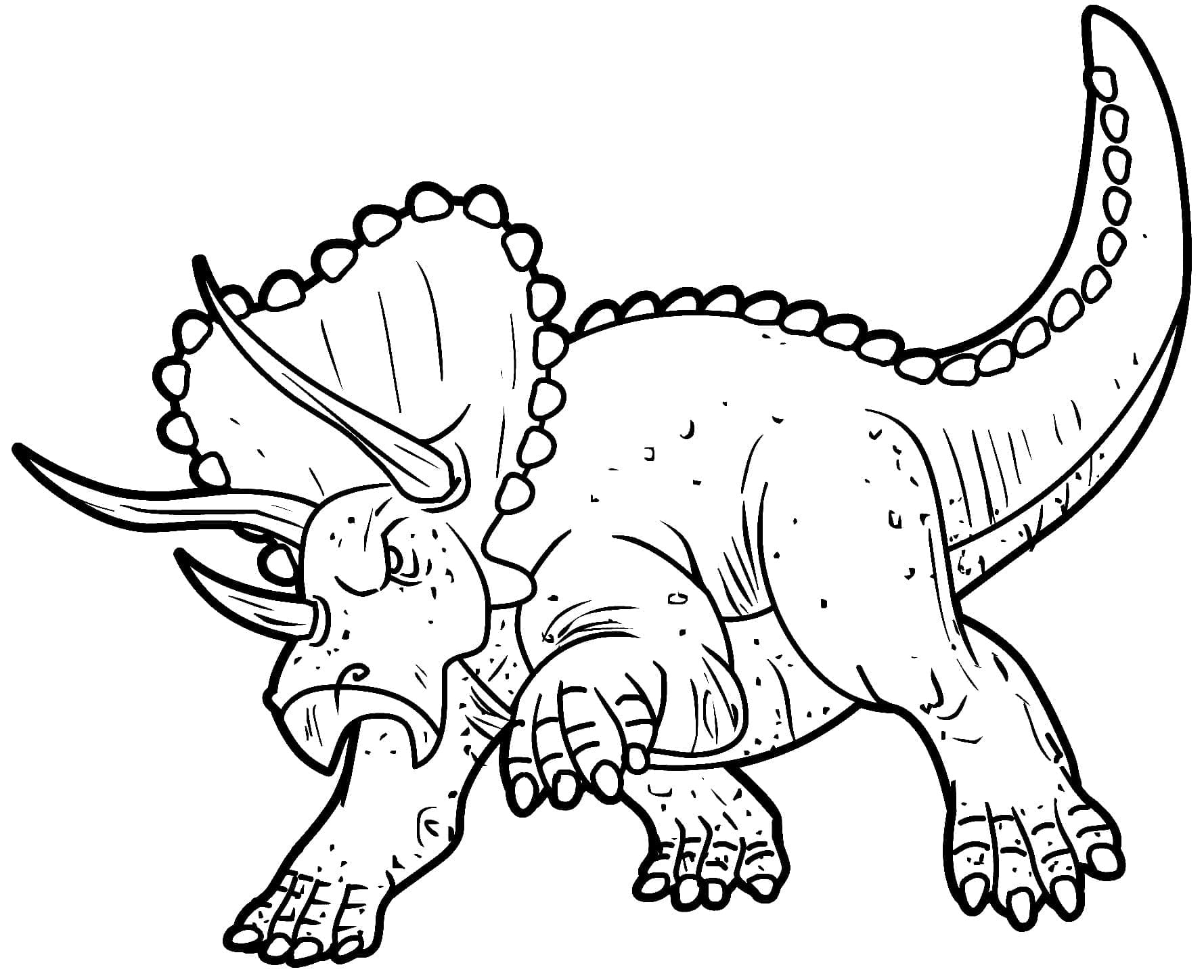 Free printable Triceratops coloring page #211945 from Prehistoric Animals collection