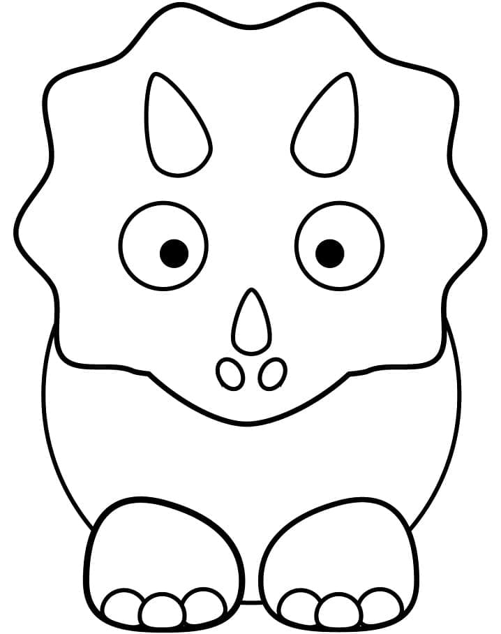 Free printable Triceratops coloring page #211947 from Prehistoric Animals collection