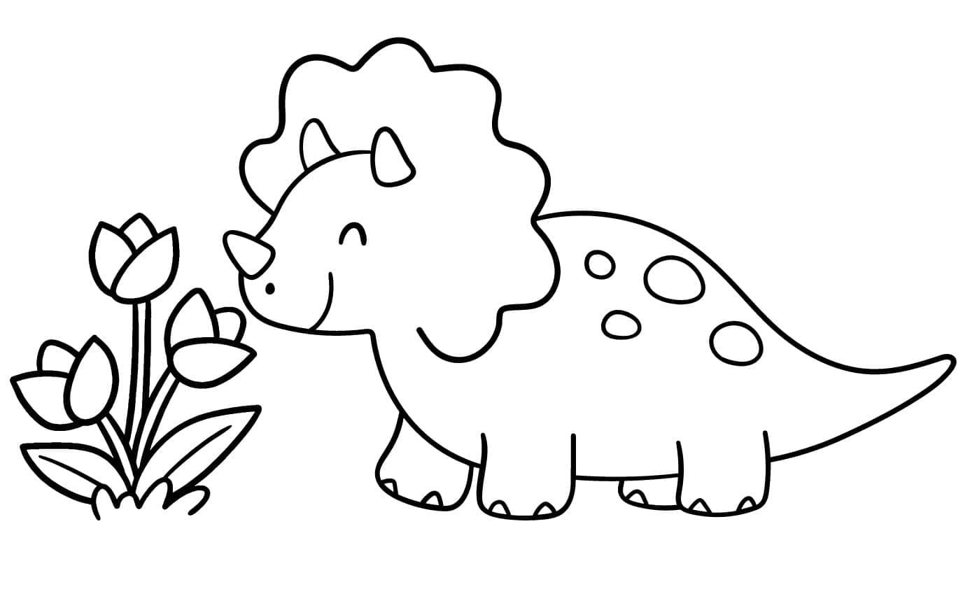 Free printable Triceratops coloring page #211953 from Prehistoric Animals collection