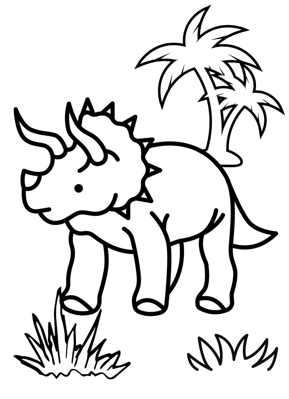 Free printable Triceratops coloring page #211956 from Prehistoric Animals collection