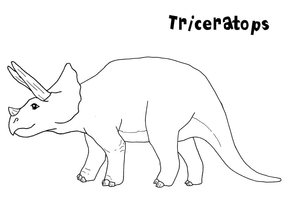 Free printable Triceratops coloring page #211957 from Prehistoric Animals collection