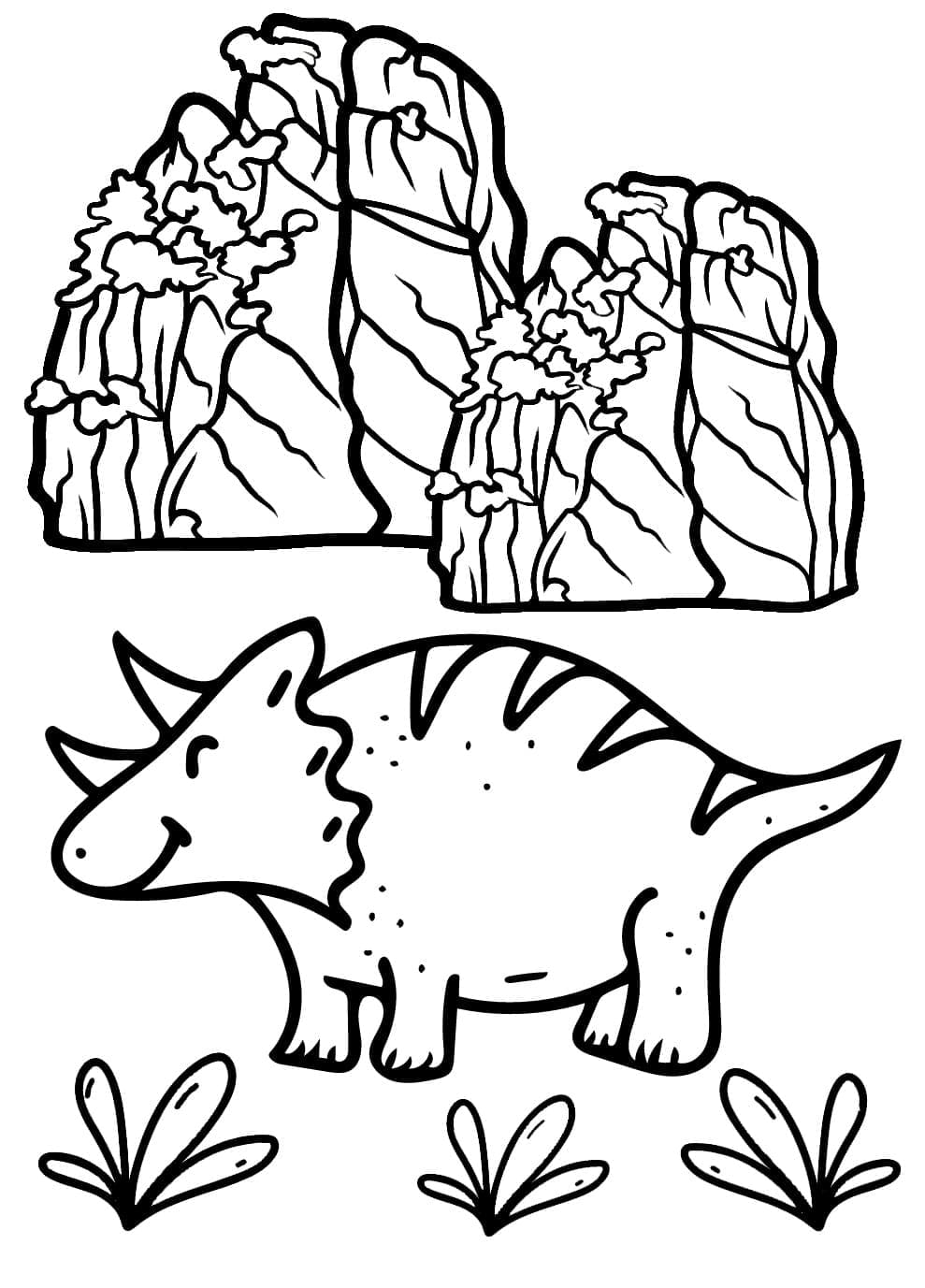 Free printable Triceratops coloring page #211958 from Prehistoric Animals collection