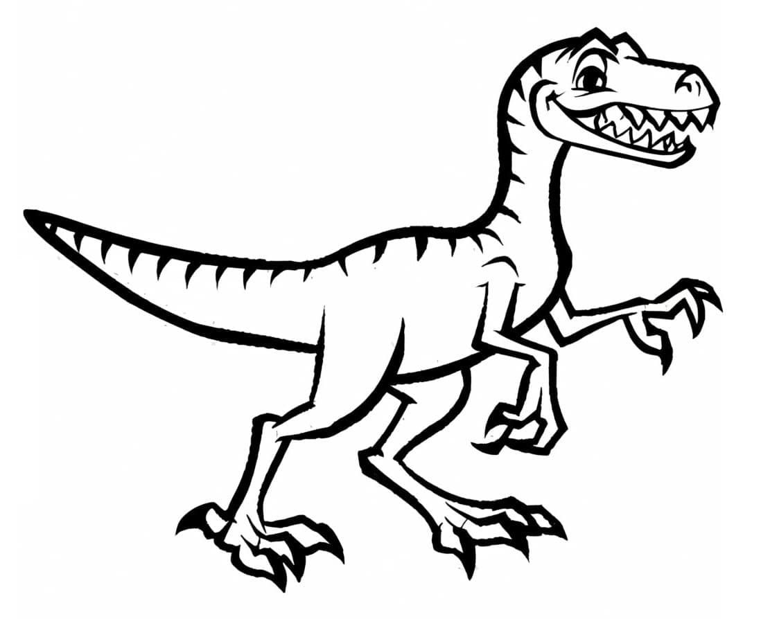 Free printable Velociraptor coloring page #214500 from Prehistoric Animals collection