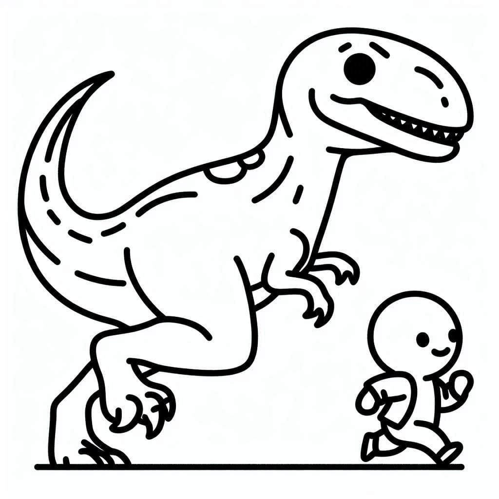 Free printable Velociraptor coloring page #214501 from Prehistoric Animals collection