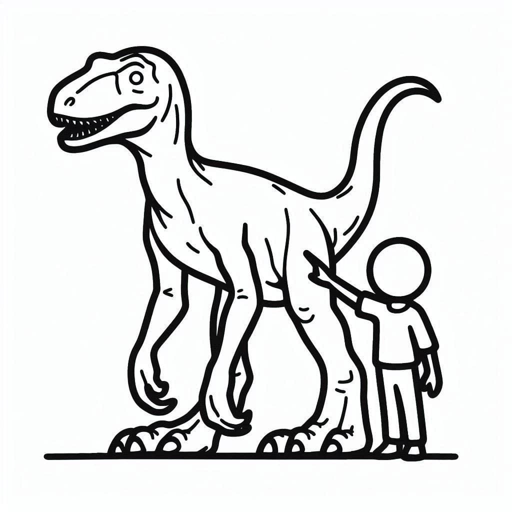 Free printable Velociraptor coloring page #214502 from Prehistoric Animals collection Free printable Velociraptor coloring page #214502 from Prehistoric Animals collection