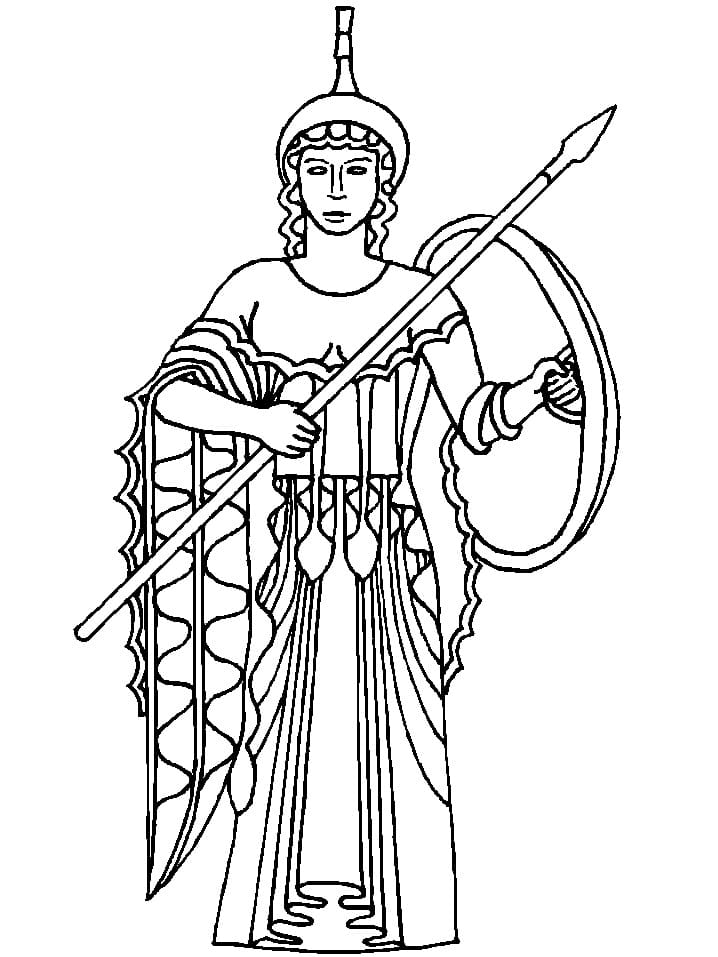 Free printable Athena coloring page #189655 from Religion and Mythology collection