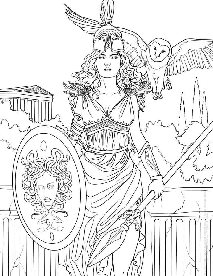 Free printable Athena coloring page #189661 from Religion and Mythology collection