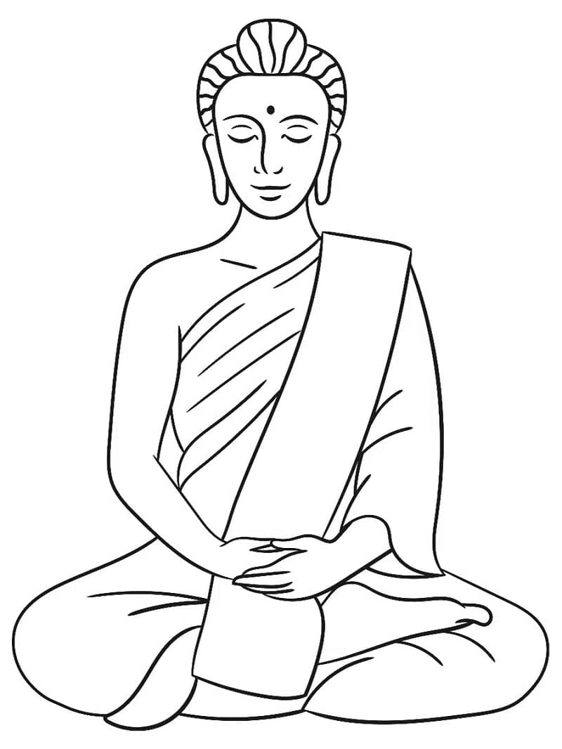 Free printable Buddha coloring page #216100 from Religion and Mythology collection