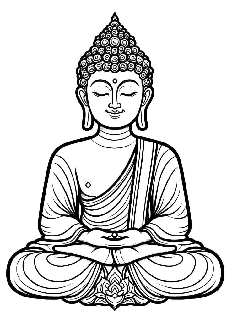 Free printable Buddha coloring page #216108 from Religion and Mythology collection