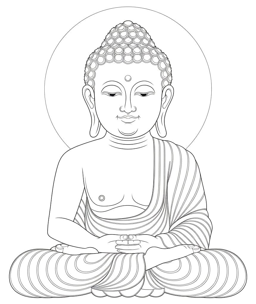 Free printable Buddha coloring page #216111 from Religion and Mythology collection